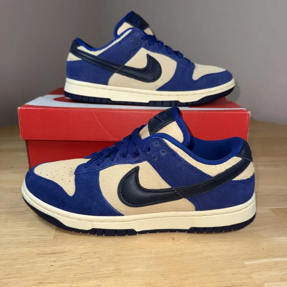 Nike Dunk Low LX Blue Suede Sneakers Women Size 7 Lightly Used
